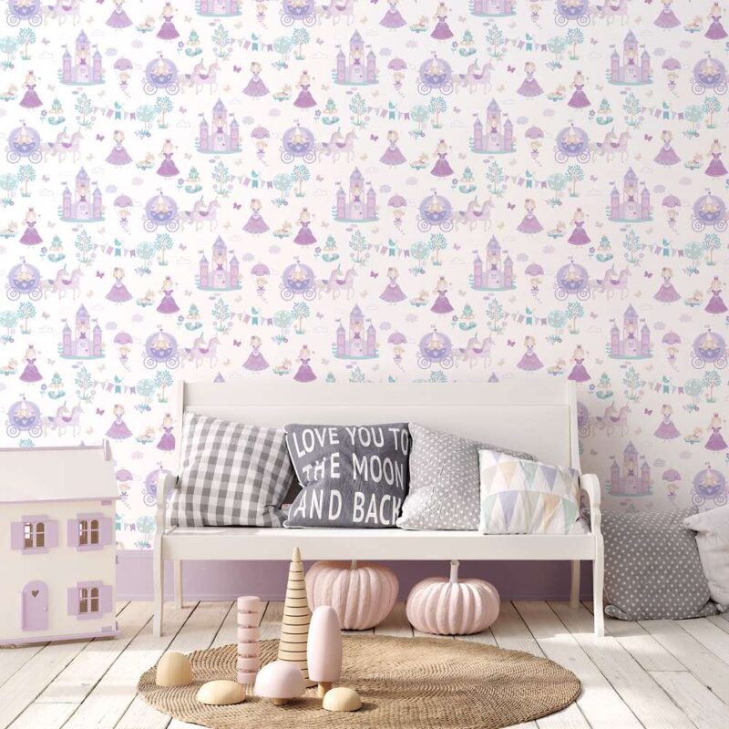 kalotaranis.gr-wallpaper,children's room,princesses,castles